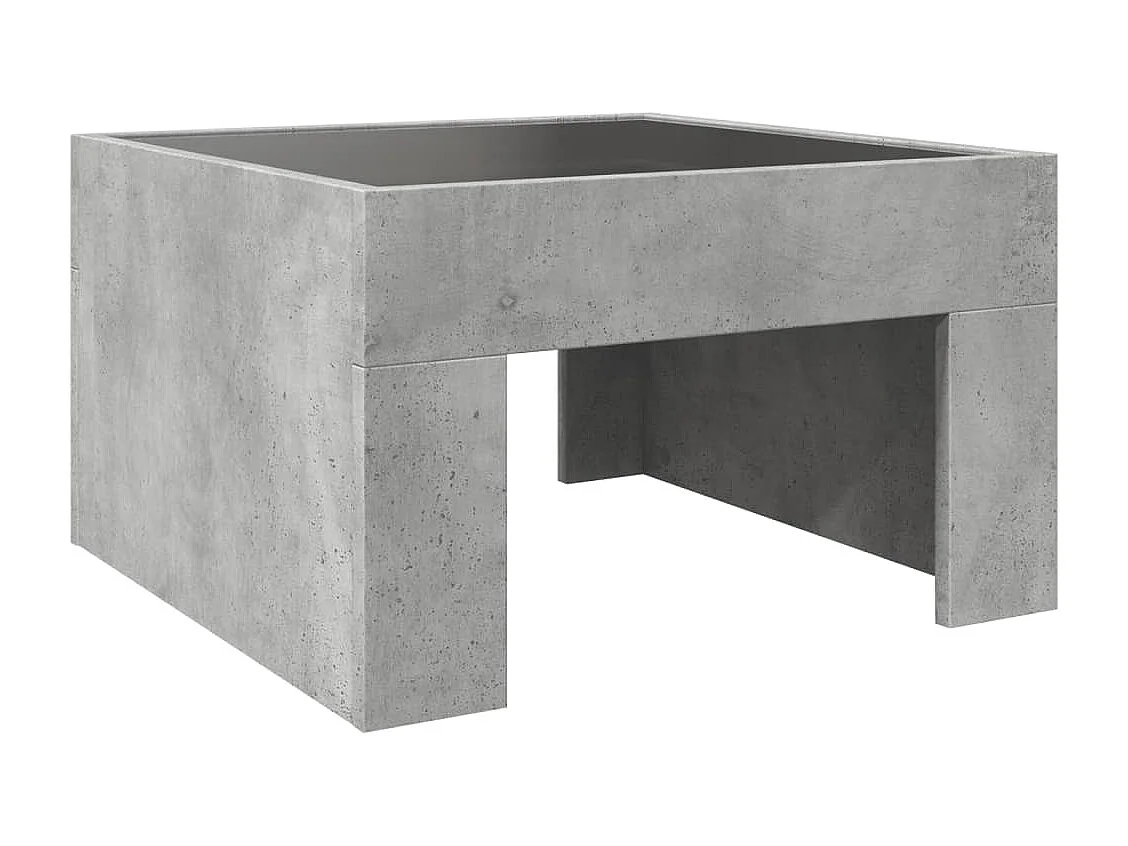Mesa de centro con Infinity LED gris hormigón 50x50x30 cm