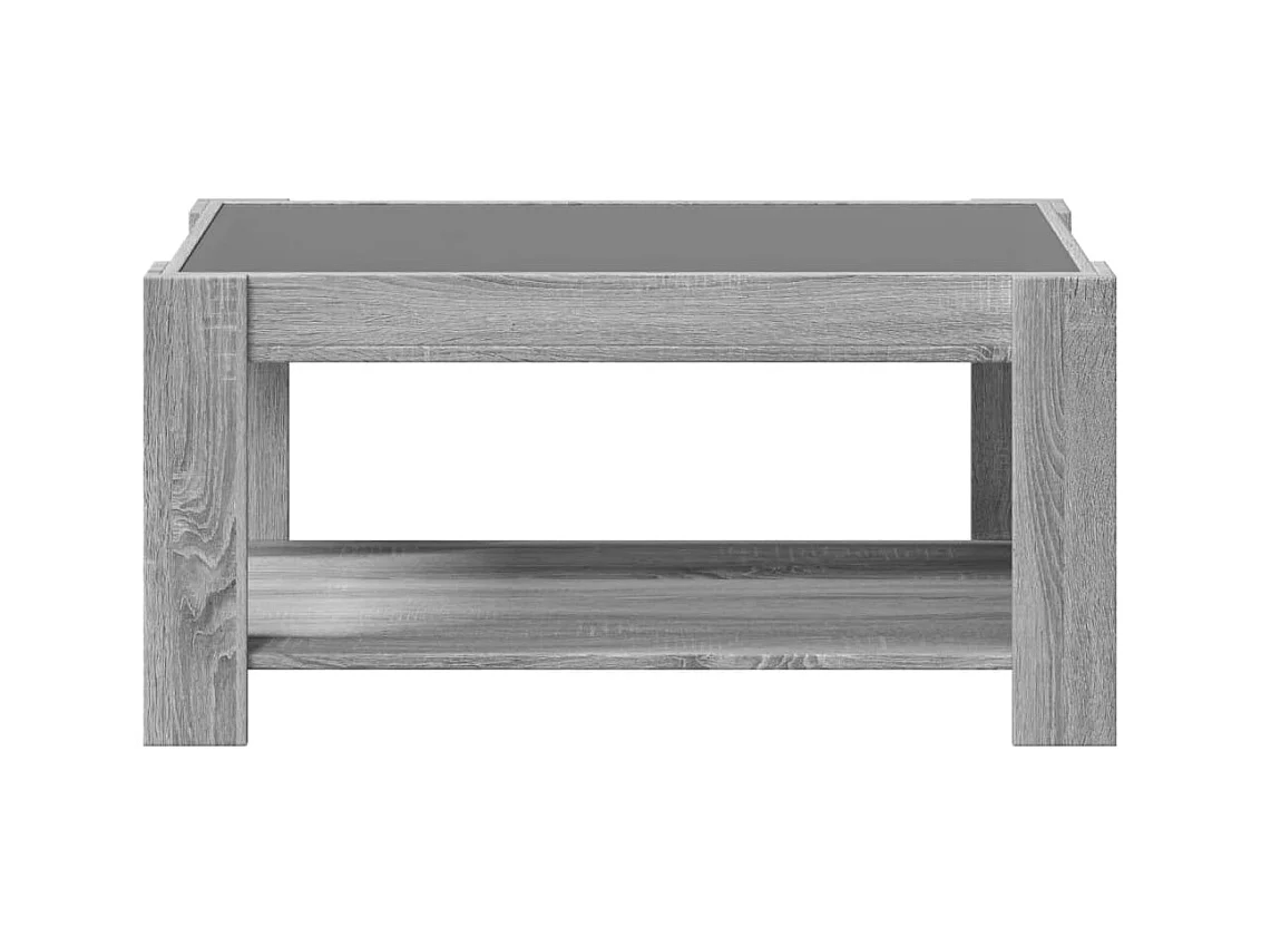 Table basse avec LED sonoma gris 93x53x45 cm bois d'ingénierie