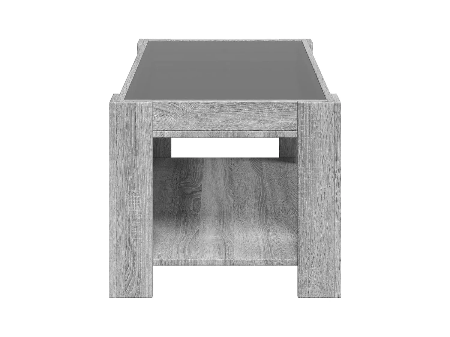 Table basse avec LED sonoma gris 93x53x45 cm bois d'ingénierie