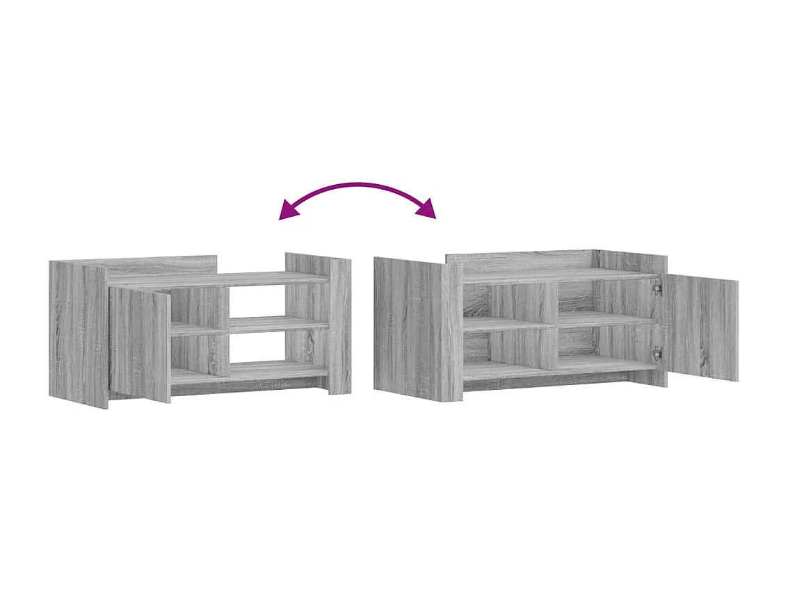 Mesa de centro madera de ingeniería gris Sonoma 100x50x50 cm