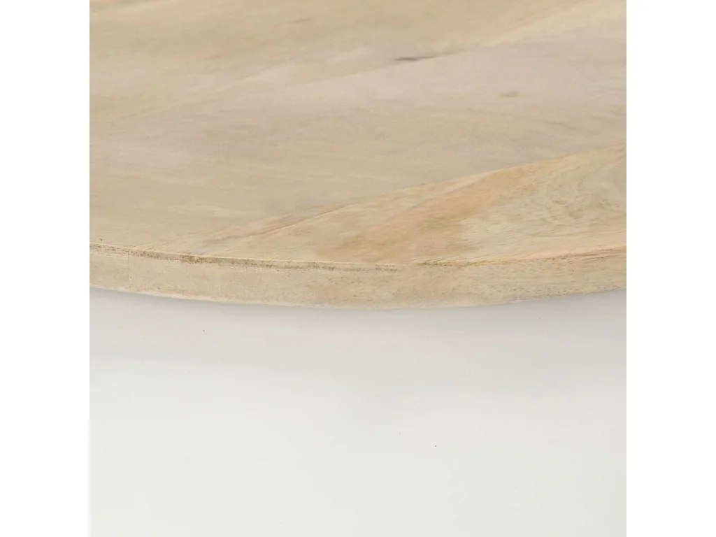 Mesa de centro de madera maciza de mango blanca 51x51x27 cm