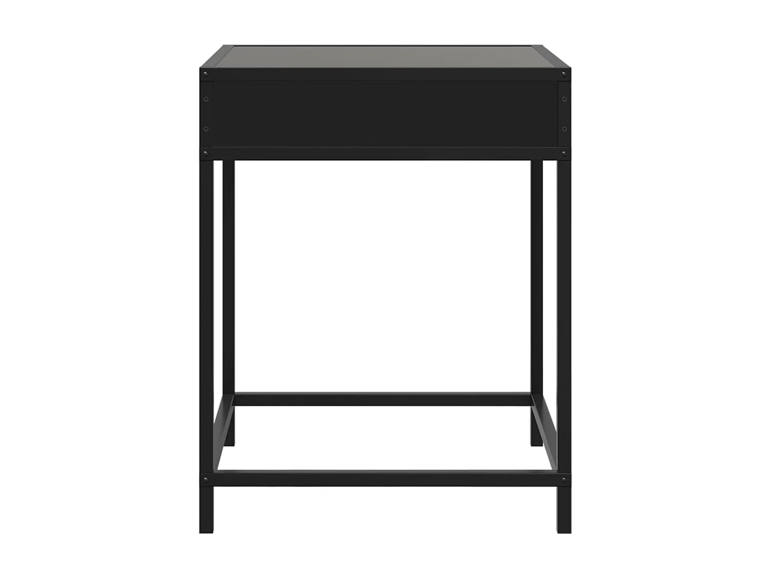 Salontafel met Infinity LED 40x40x51 cm zwart