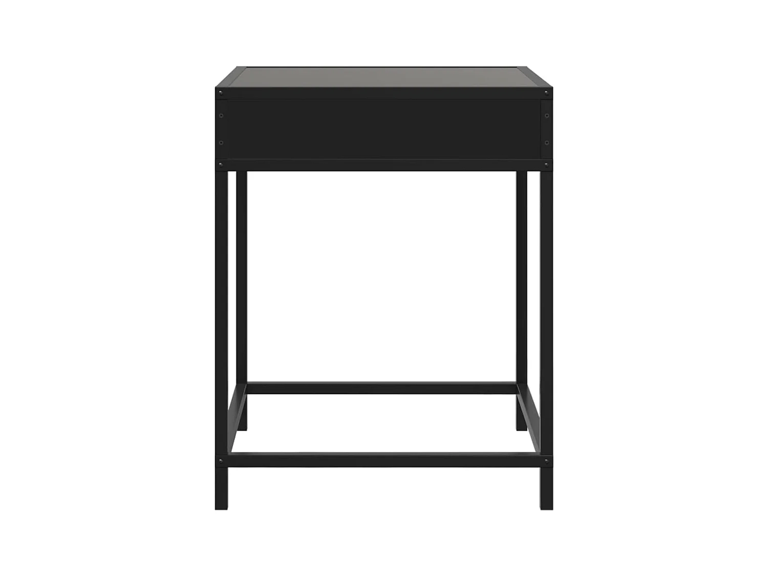 Table basse avec LED Infinity noir 40x40x51 cm