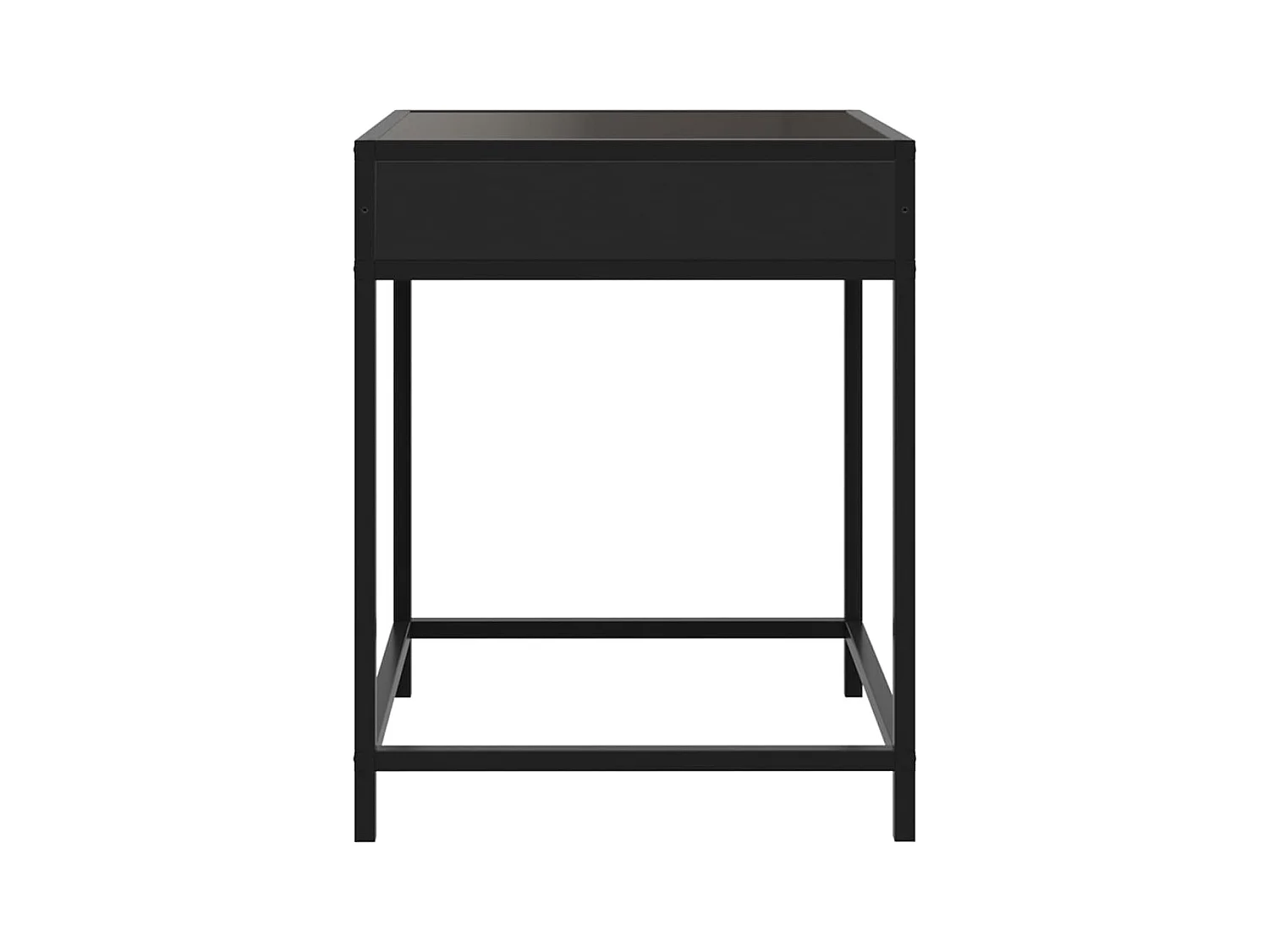 Table basse avec LED Infinity noir 40x40x51 cm