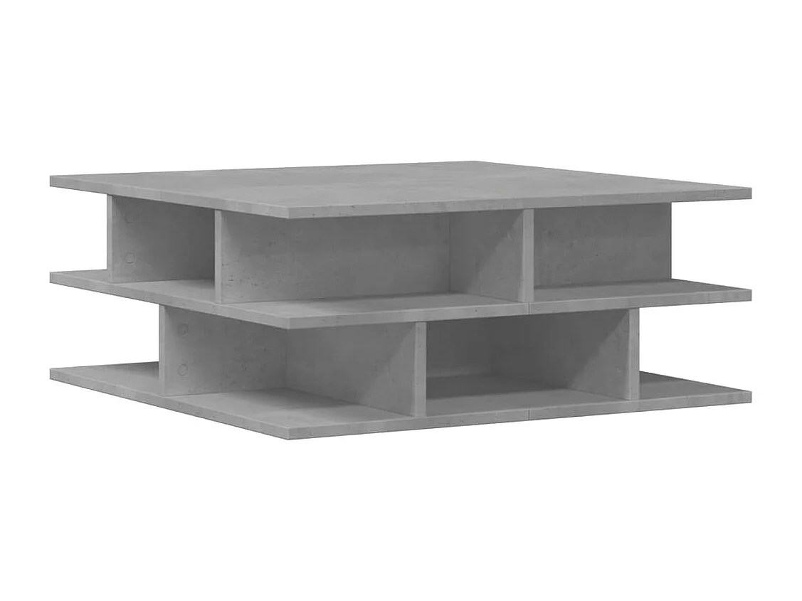 Mesa de centro madera de ingeniería gris hormigón 70x70x29 cm