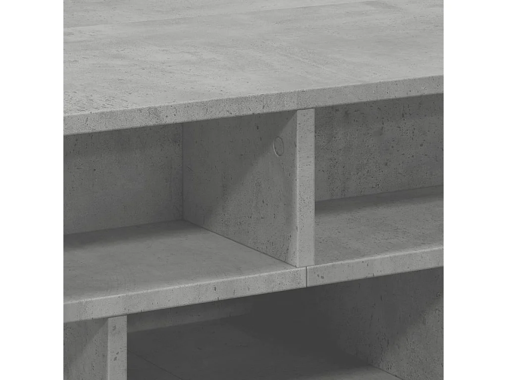 Mesa de centro madera de ingeniería gris hormigón 70x70x29 cm