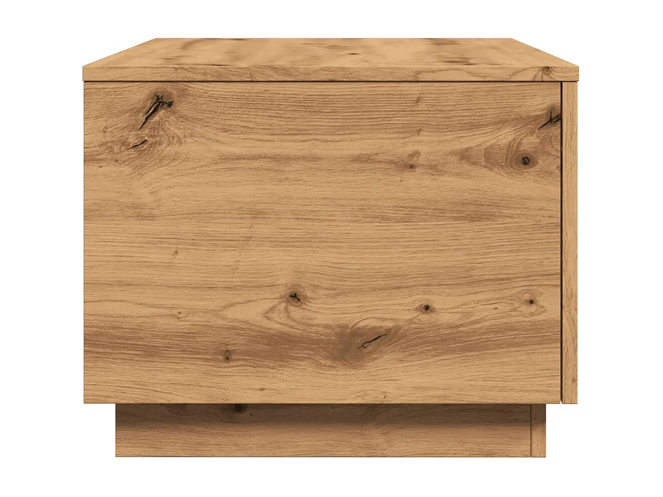 Table basse avec lumières LED chêne artisanal 90x50x40 cm