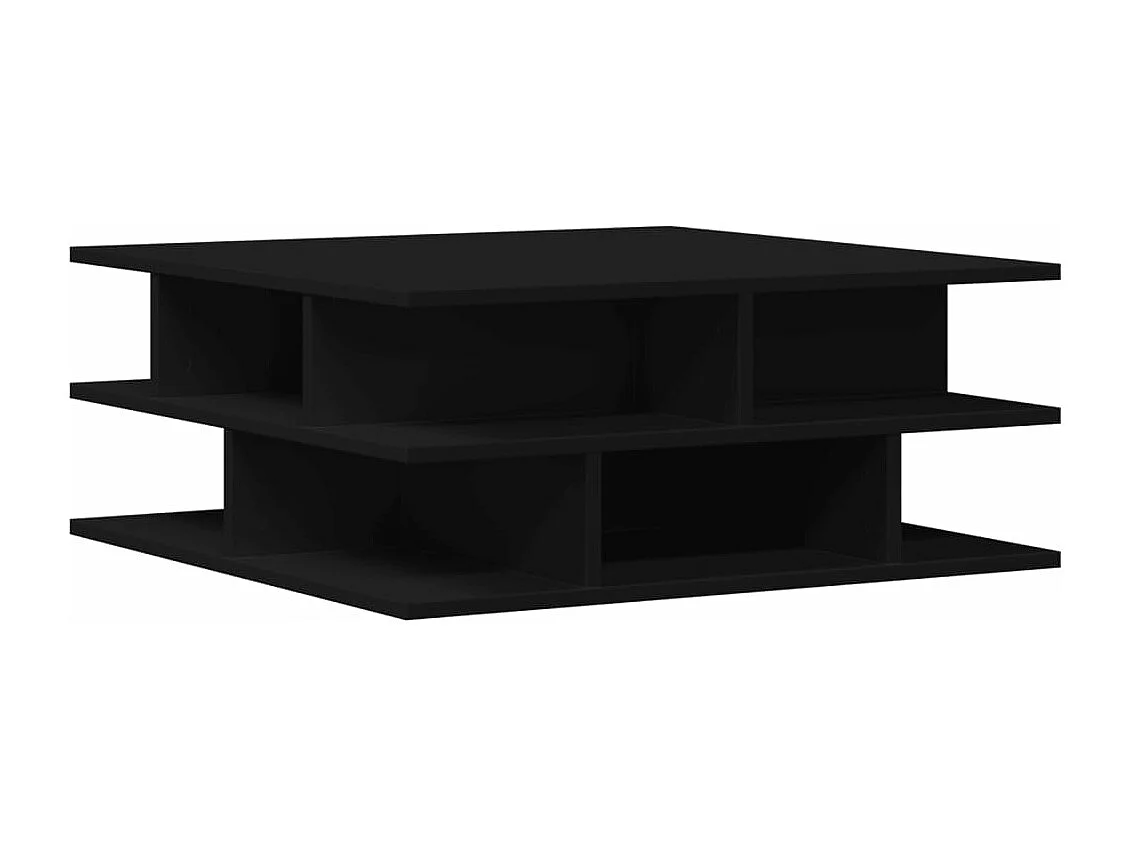 Salontafel 70x70x29 cm bewerkt hout zwart