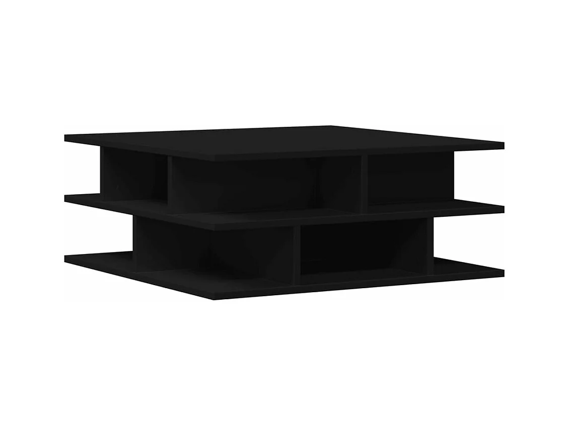 Mesa de centro 70x70x29 cm madeira processada preto