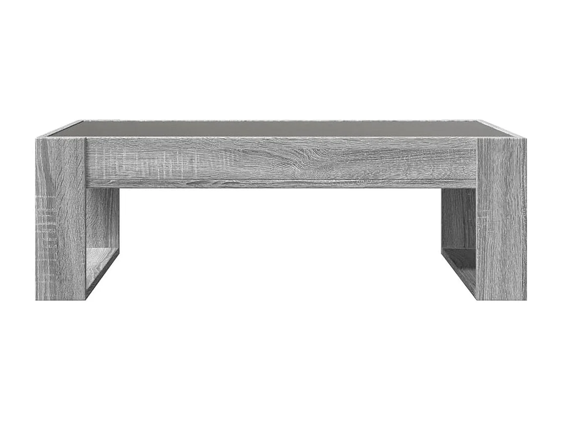 Table basse avec LED infini sonoma gris 90x53x30 cm