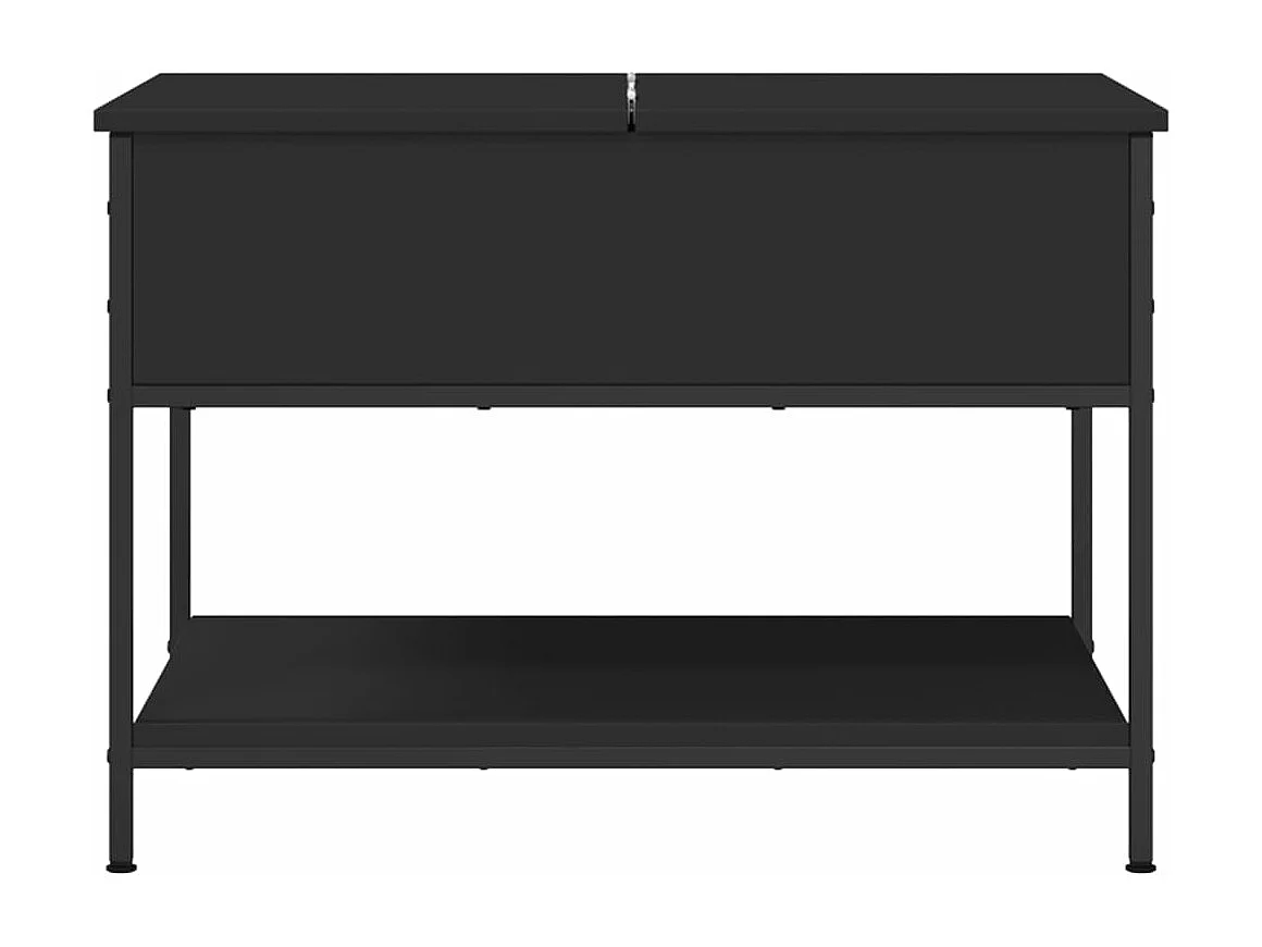 Salontafel 70x50x50 cm bewerkt hout en metaal zwart