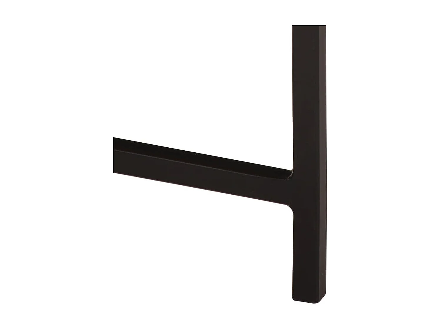 Mesa de centro hierro y madera maciza de mango 54x54x35 cm