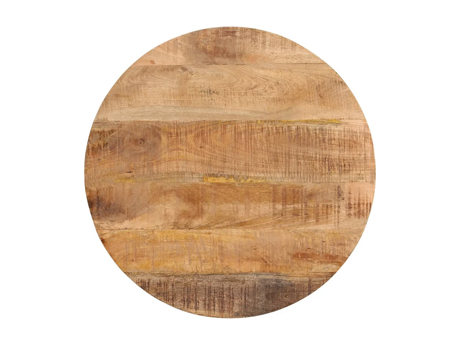 Table basse 54x54x35 cm bois de manguier solide et fer