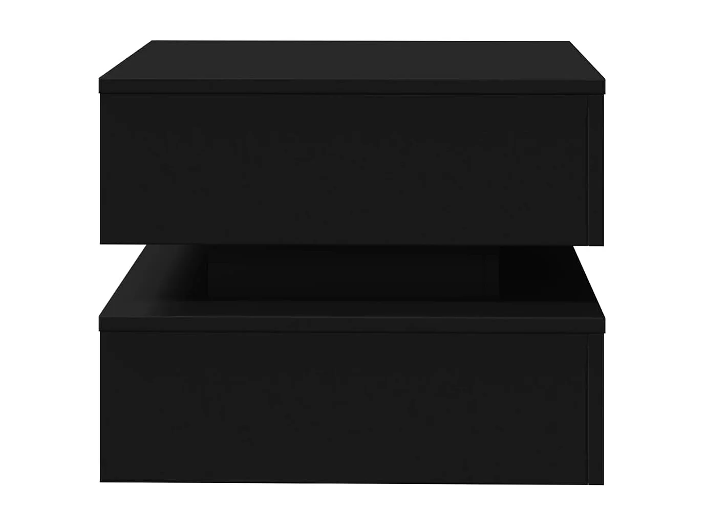 Salontafel met LED-verlichting 50x50x40 cm zwart