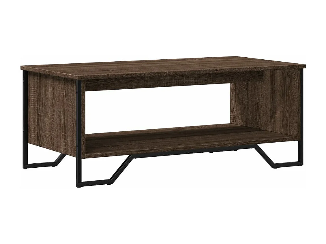 Table basse chêne marron 100x51x40 cm bois d'ingénierie