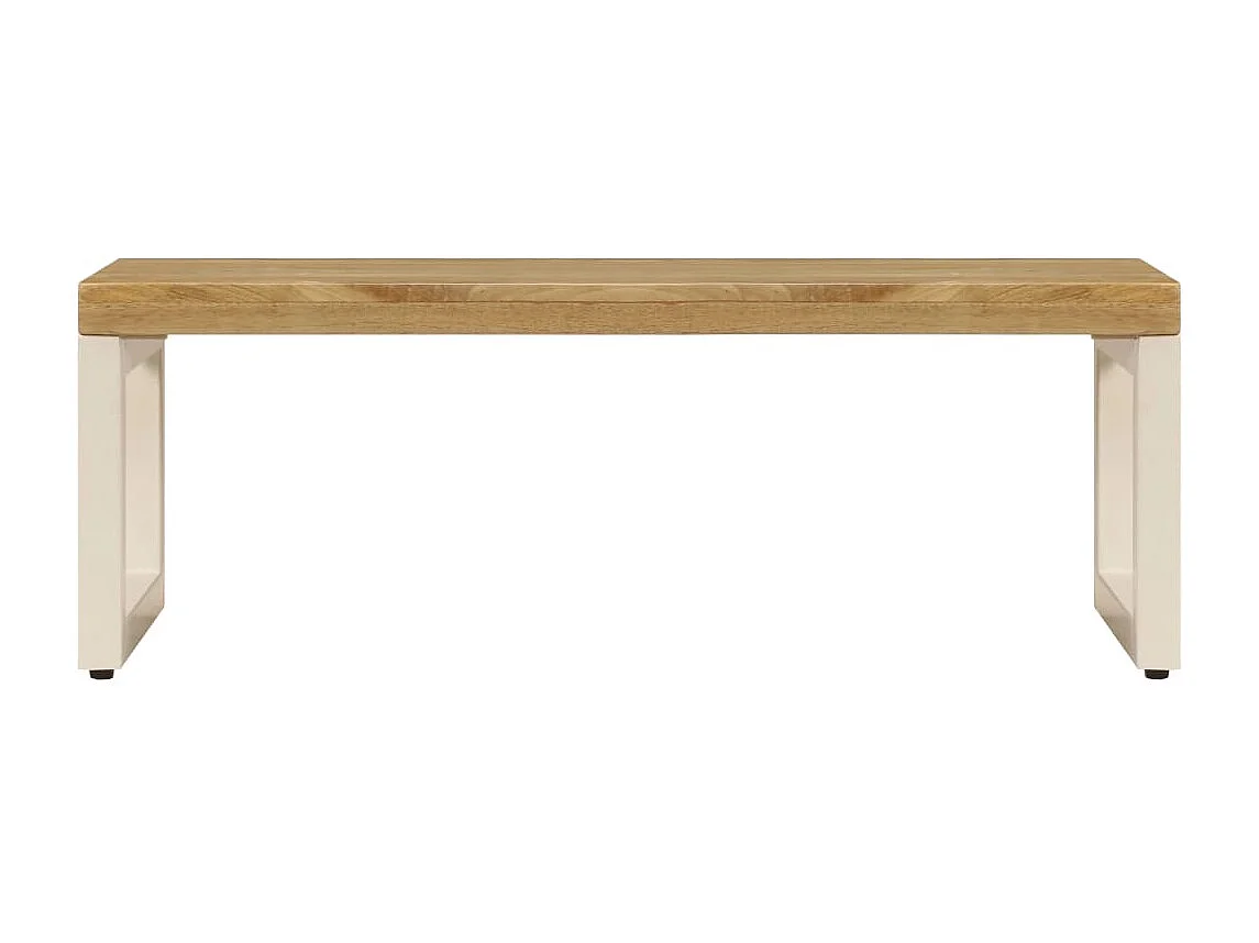 Table basse 100x50x35 cm Bois de manguier solide et acier