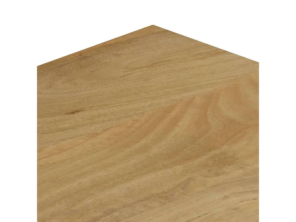 Table basse 100x50x35 cm Bois de manguier solide et acier