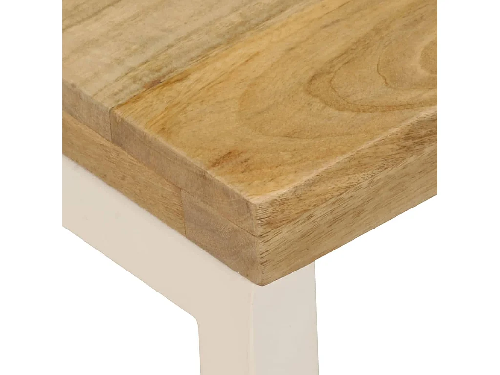 Table basse 100x50x35 cm Bois de manguier solide et acier