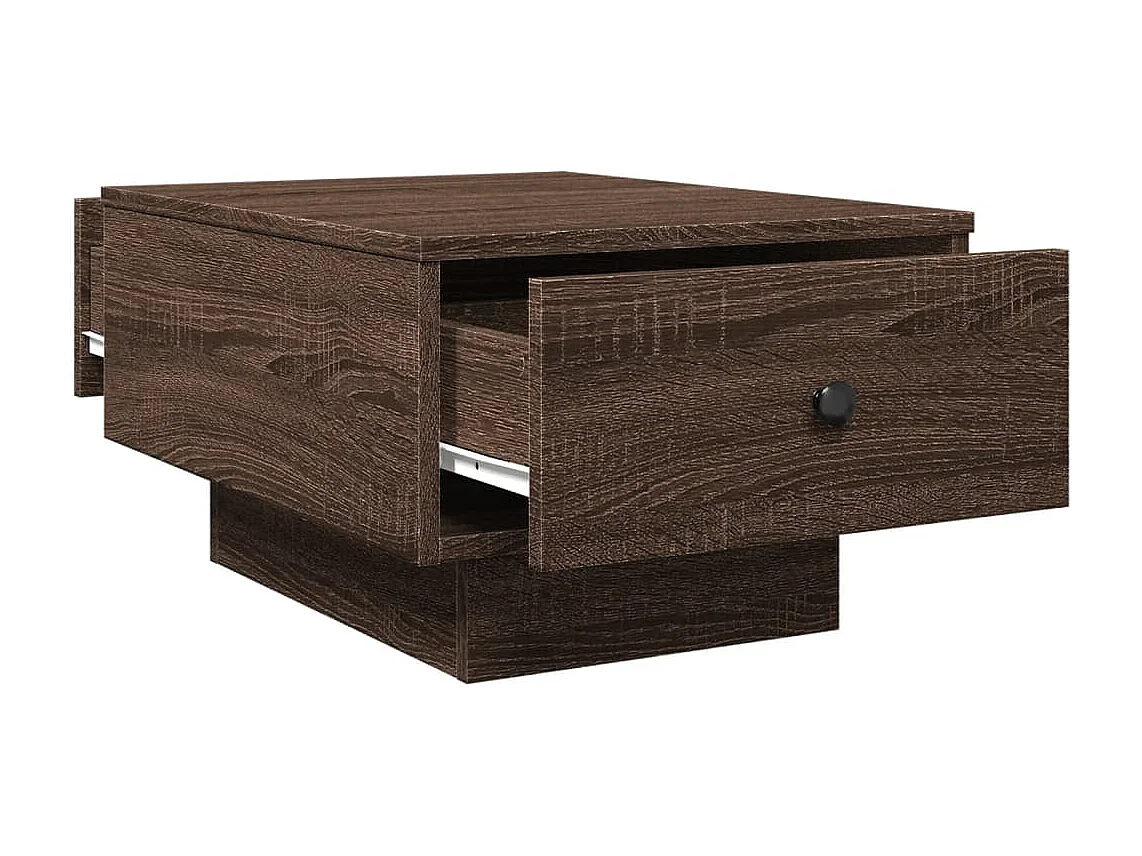 Salontafel 60x45x31 cm bewerkt hout bruin eikenkleurig