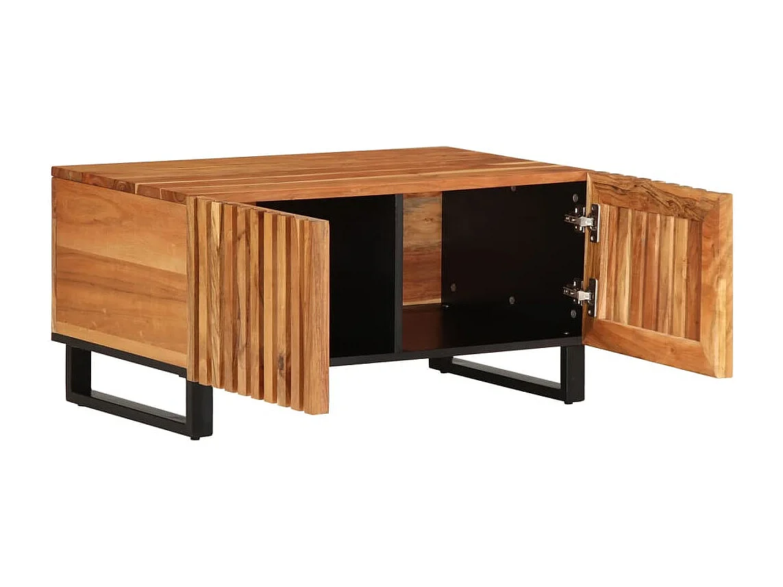 Table basse 80x51x40 cm bois massif d'acacia