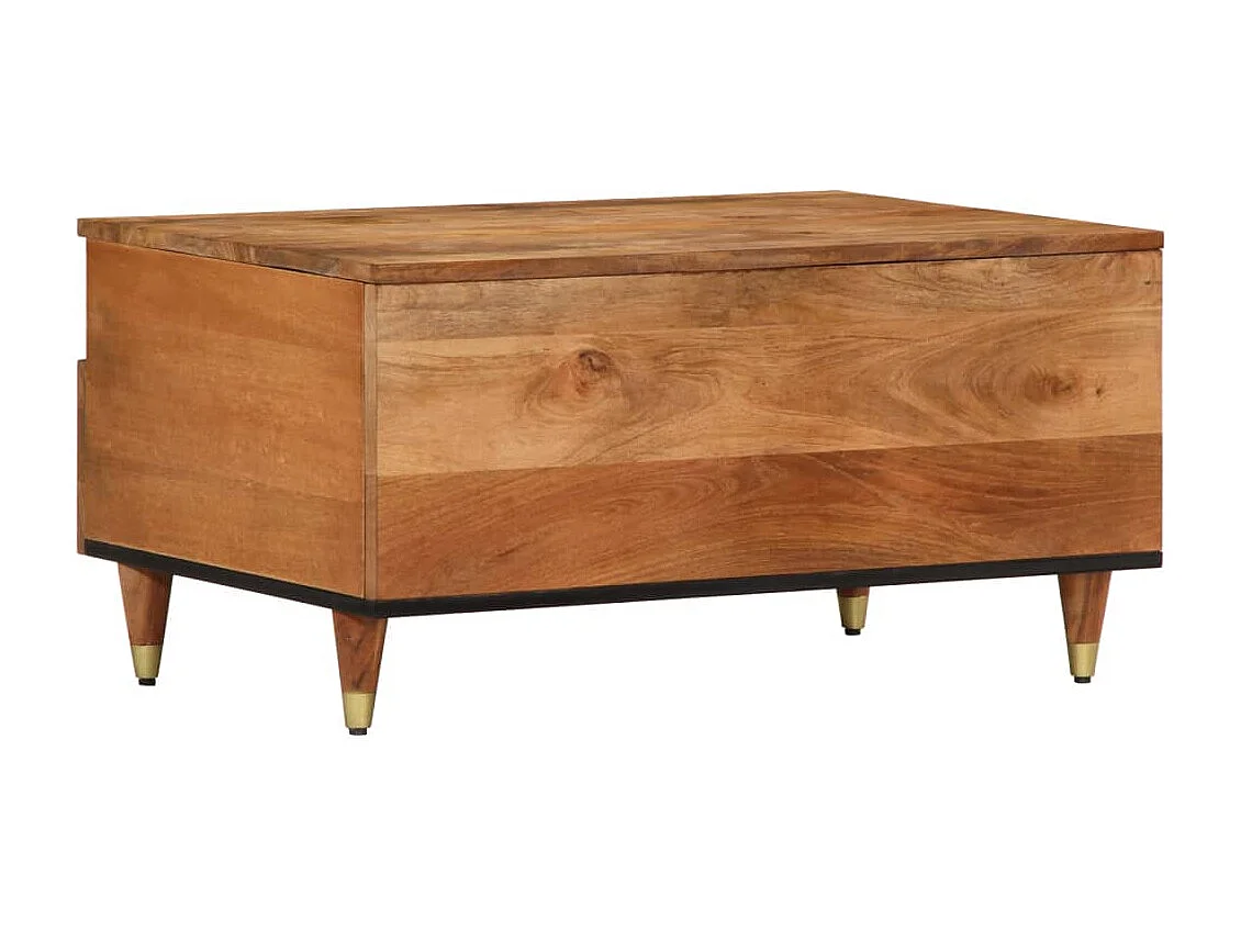 Mesa de centro de madera maciza mango 80x54x40 cm