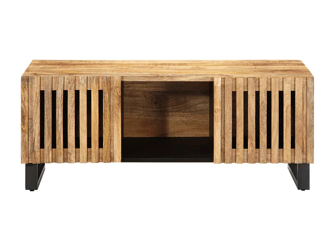 Table basse 100x55x40 cm bois de manguier massif brut