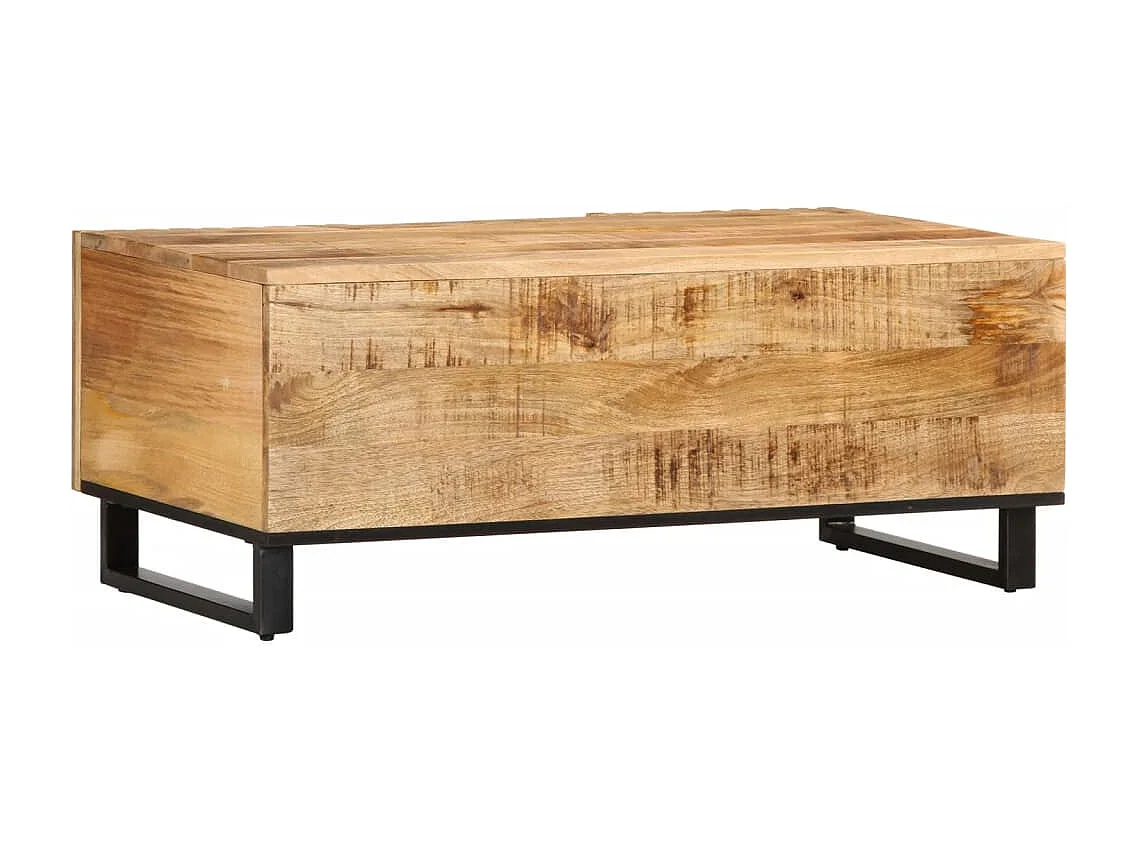 Table basse 100x55x40 cm bois de manguier massif brut