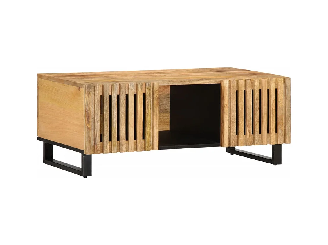 Table basse 100x55x40 cm bois de manguier massif brut