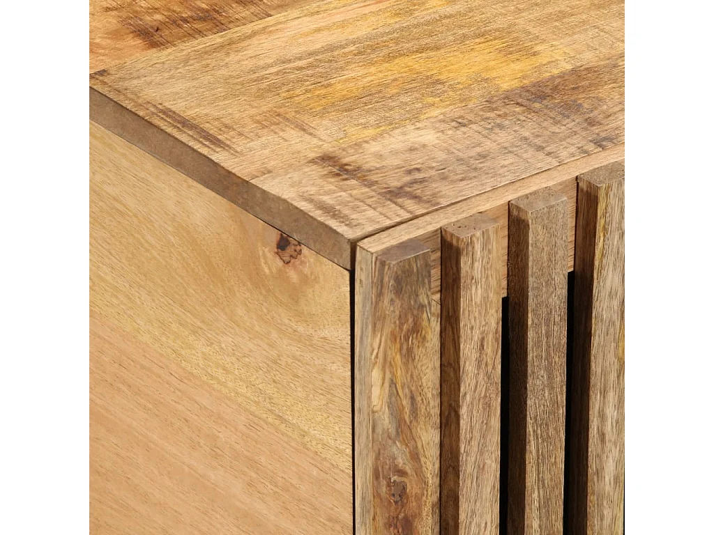 Mesa de centro de madera maciza de mango rugosa 100x55x40 cm