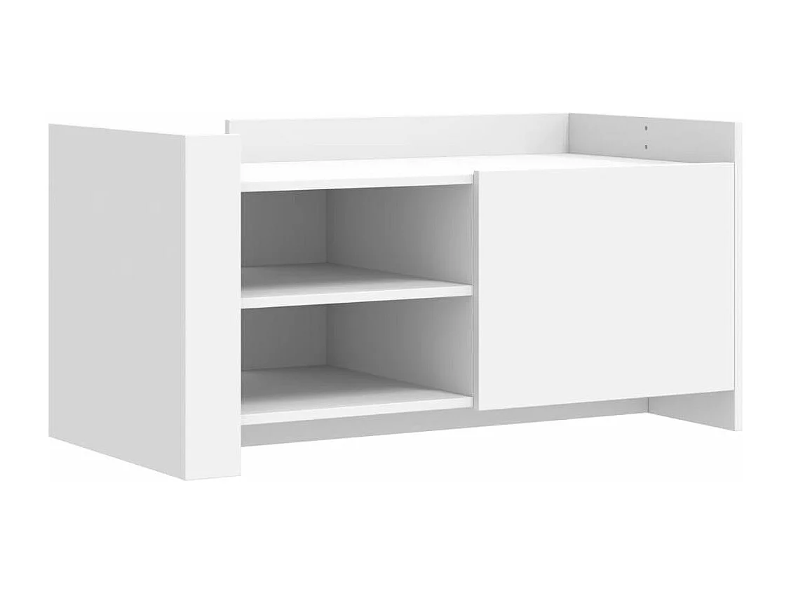 Table basse blanc 100x50x50 cm bois d'ingénierie