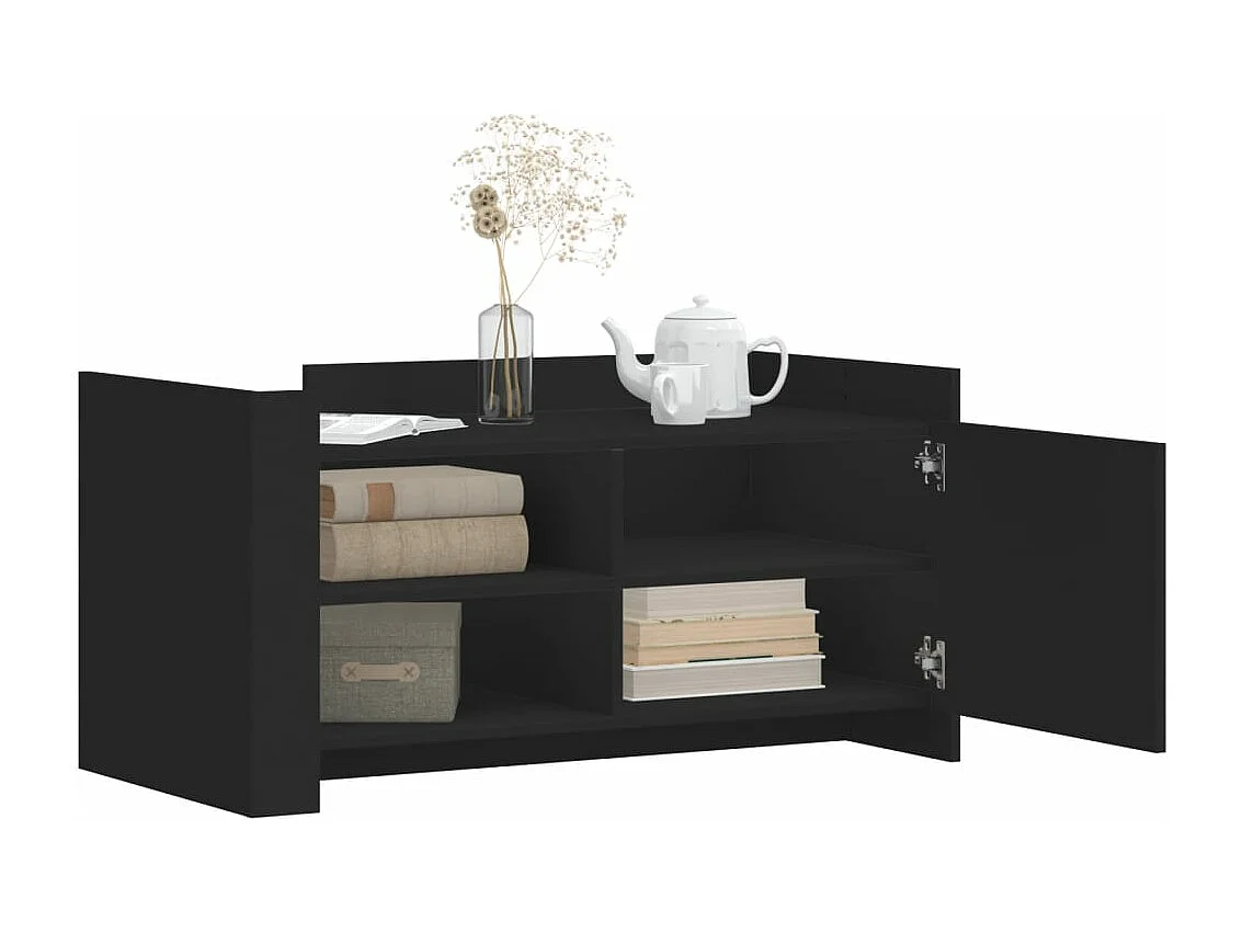 Table basse noir 100x50x50 cm bois d'ingénierie