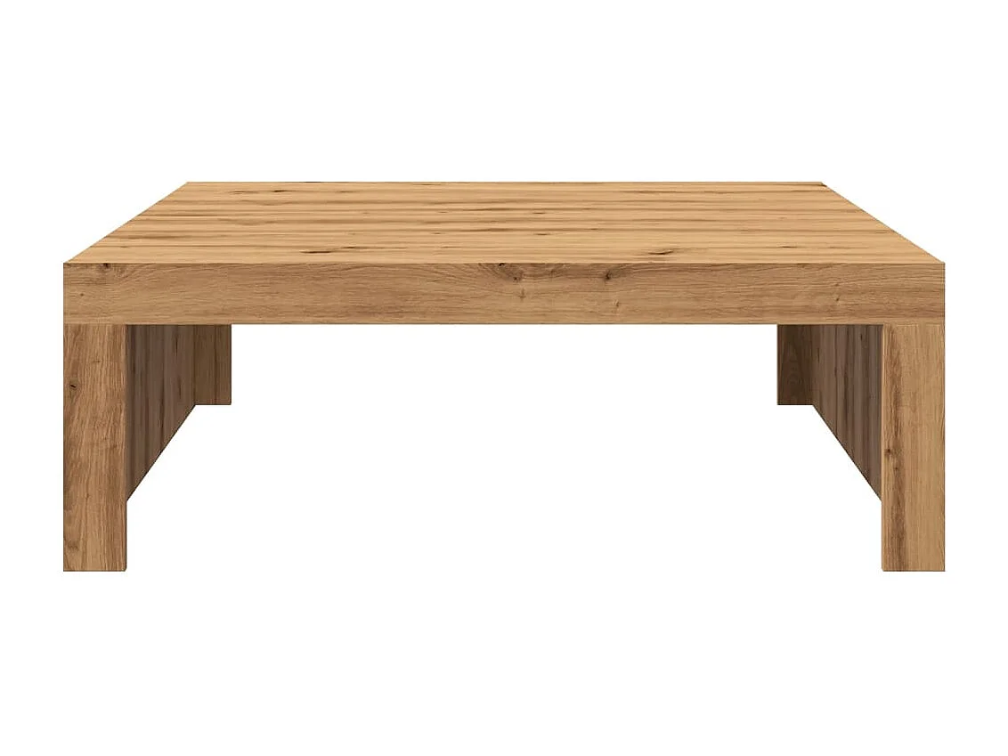 Mesa de centro madera de ingeniería roble artisan 100x100x35 cm