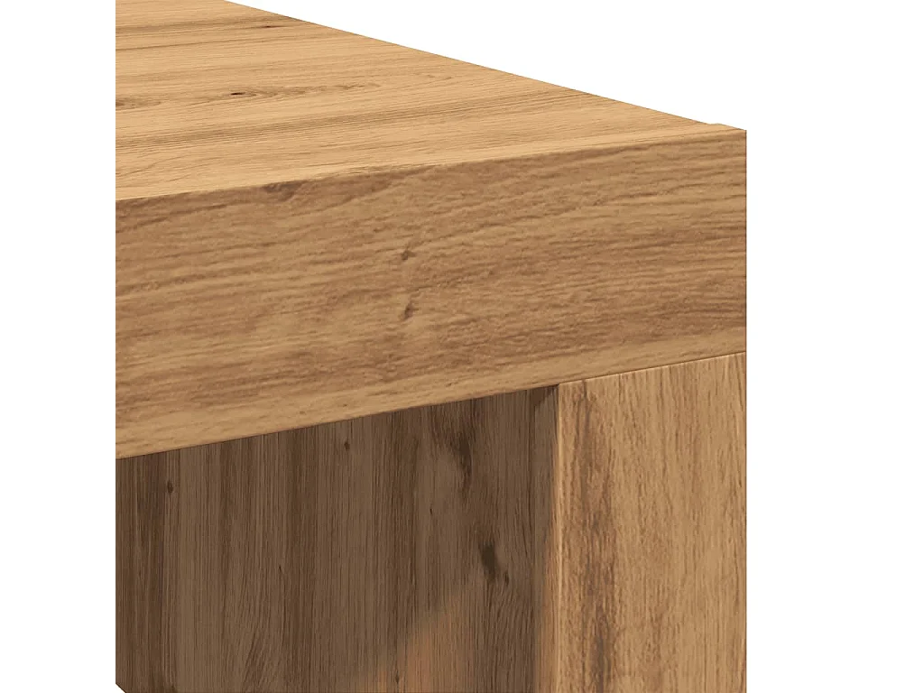 Mesa de centro madera de ingeniería roble artisan 100x100x35 cm