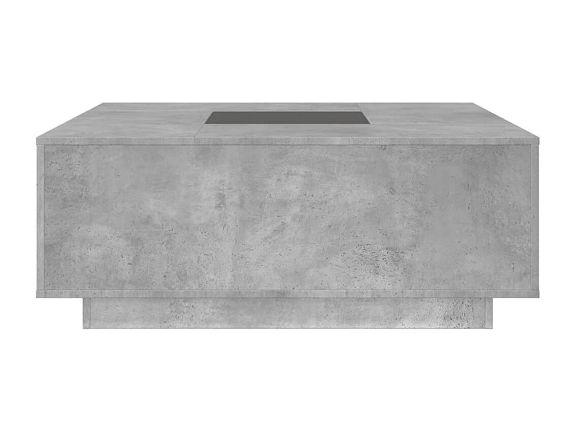 Mesa de centro con Infinity LED gris hormigón 100x100x40 cm