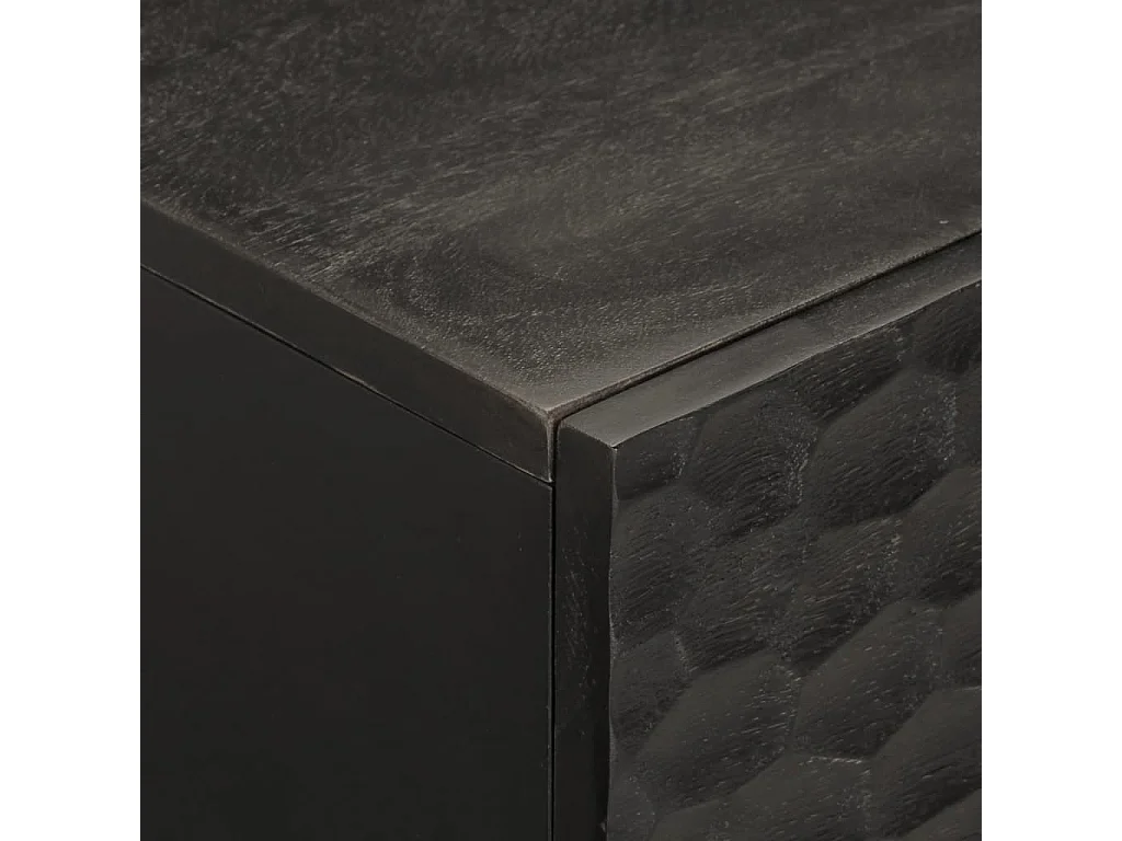 Salontafel 80x50x40 cm massief mangohout zwart