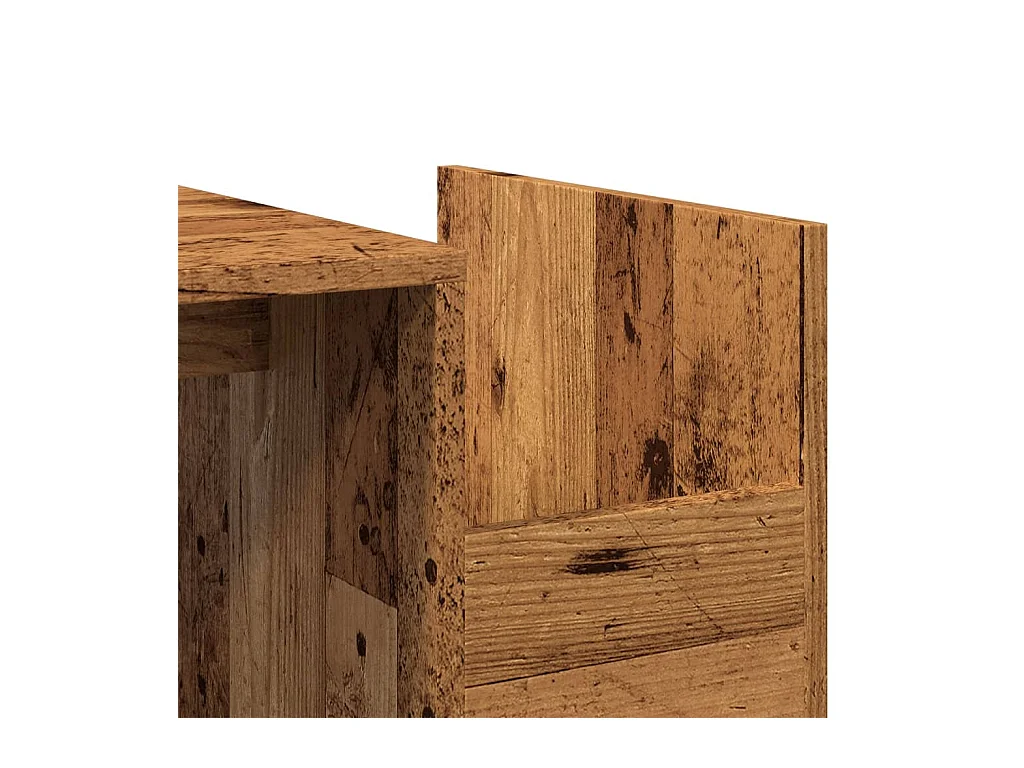 Table basse vieux bois 90x45x35 cm bois d'ingénierie
