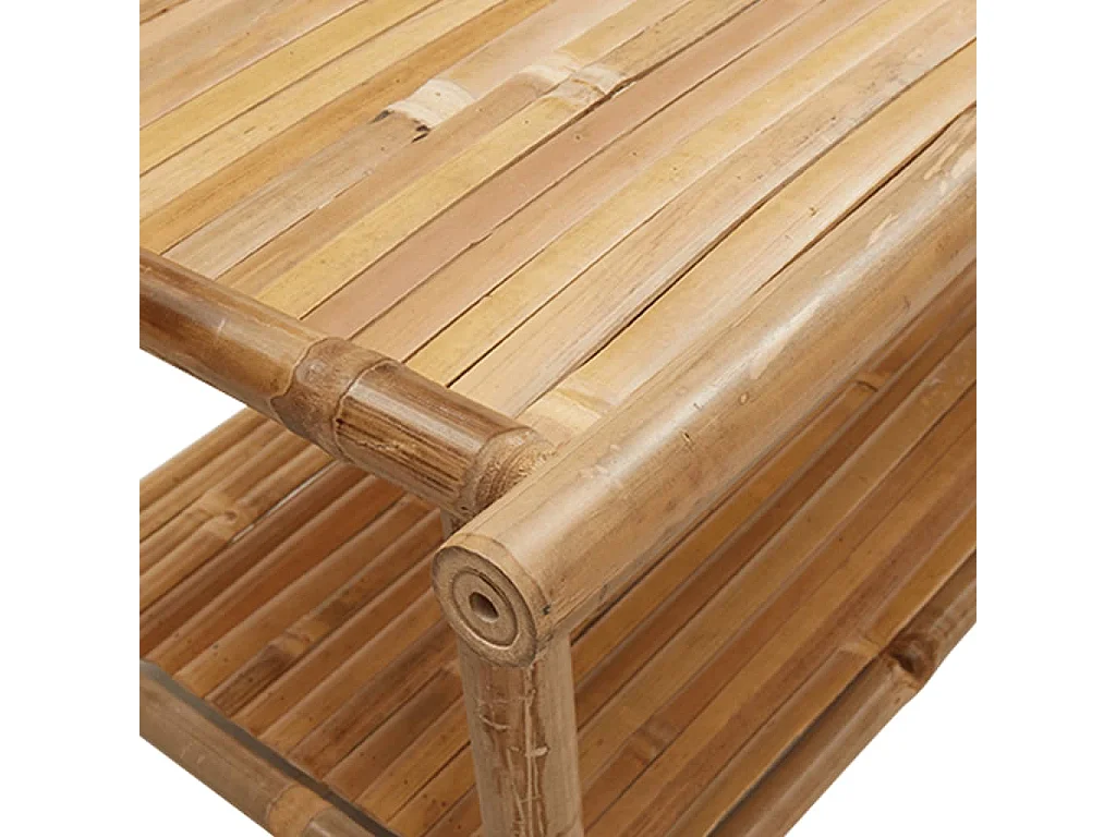 Table basse 70x40x35 cm bambou