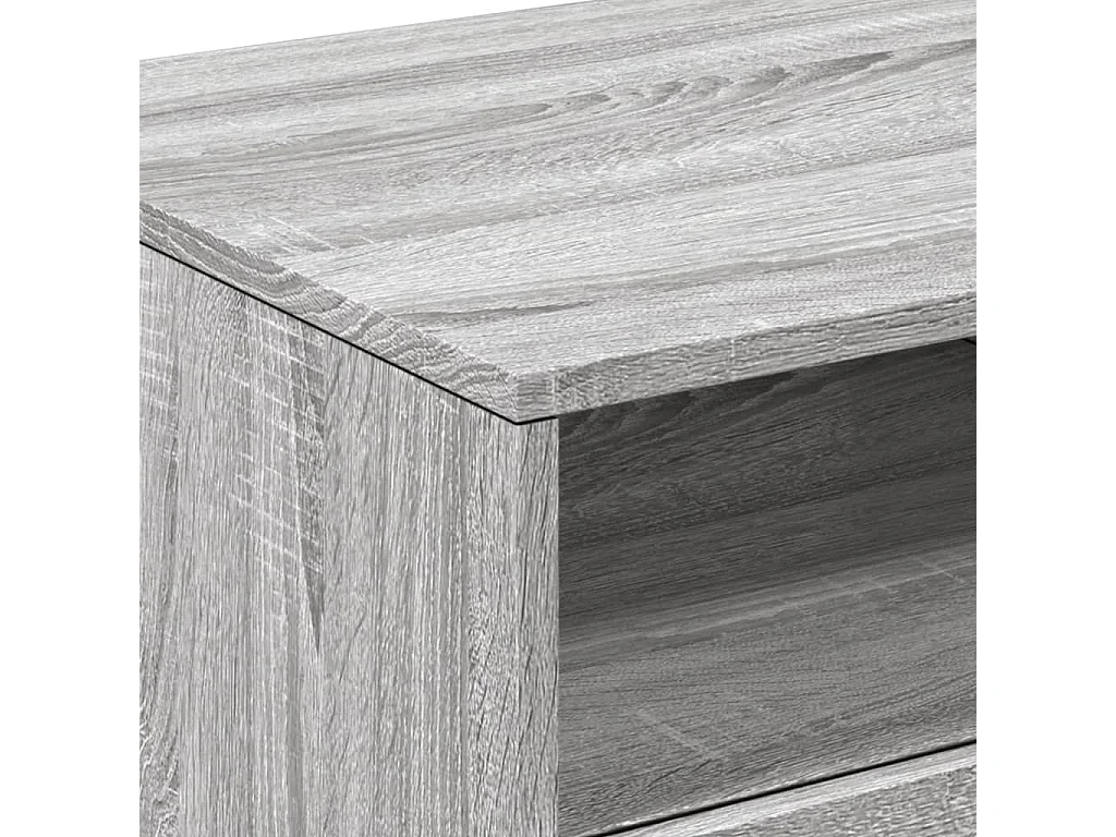 Table basse avec lumières LED sonoma gris 90x49x40 cm