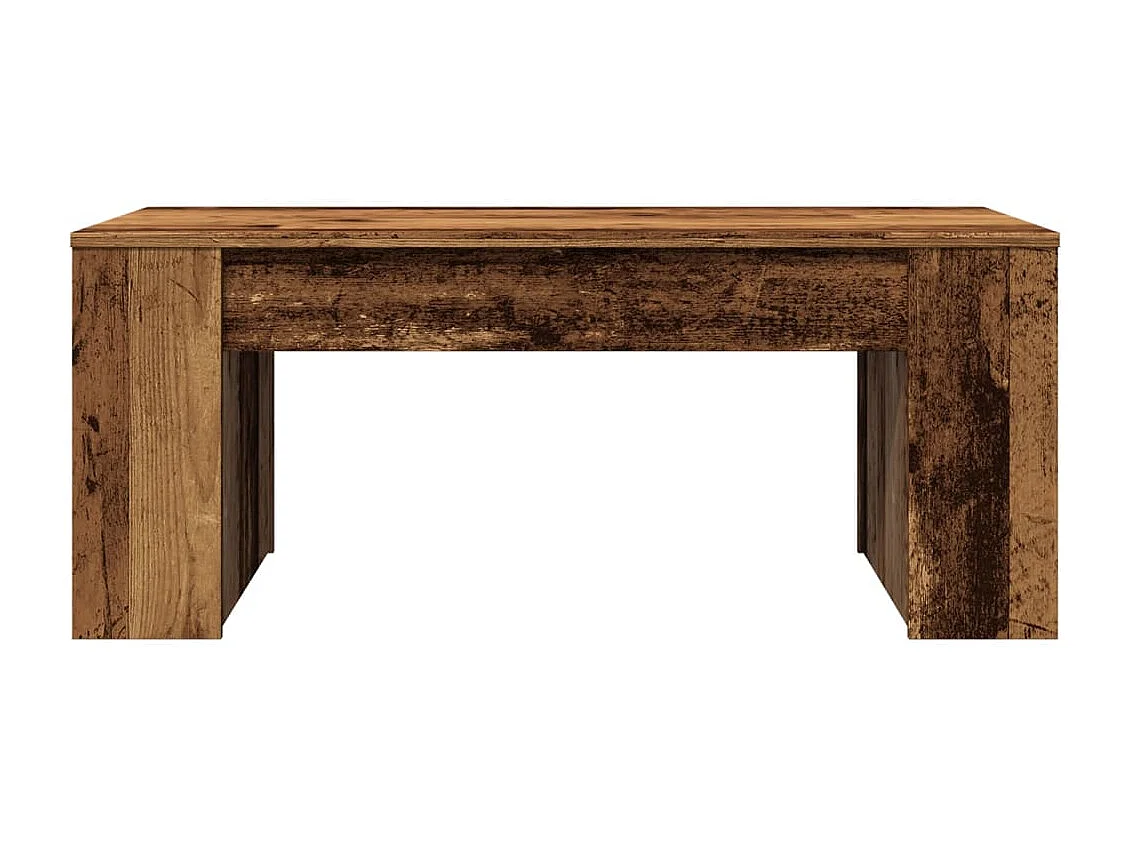 Table basse vieux bois 102x55x42 cm bois d'ingénierie