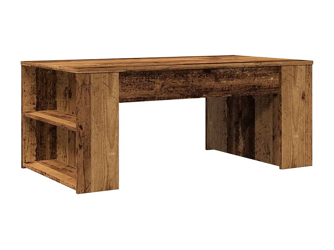 Salontafel 102x55x42 cm bewerkt hout oud houtkleurig