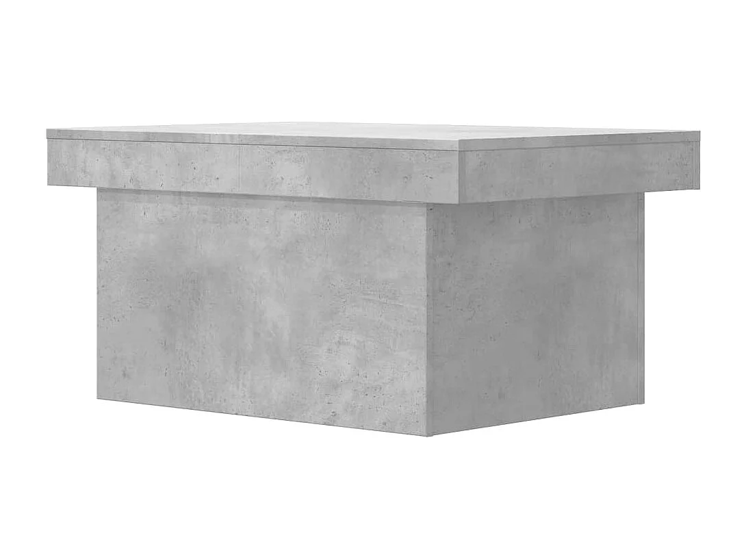 Table basse gris béton 80x55x40 cm bois d'ingénierie