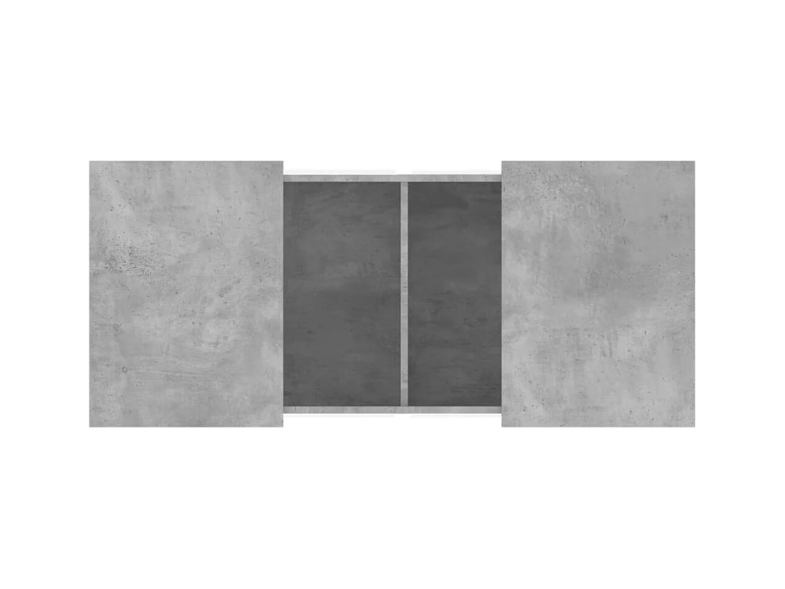 Mesa de centro madera de ingeniería gris hormigón 80x55x40 cm