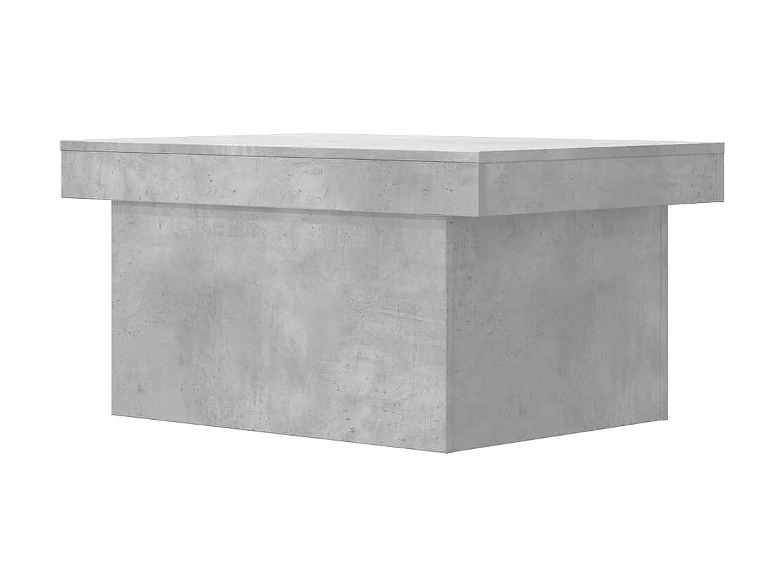 Table basse gris béton 80x55x40 cm bois d'ingénierie