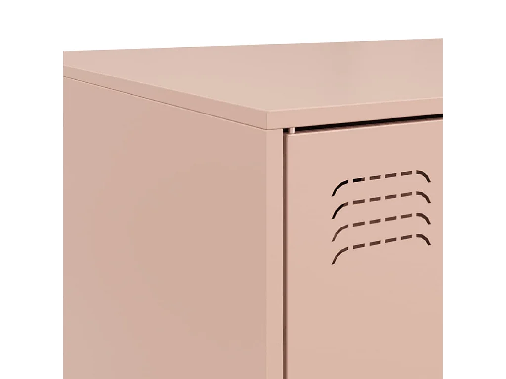 Mesa de centro 67x50x44 cm aço rosa