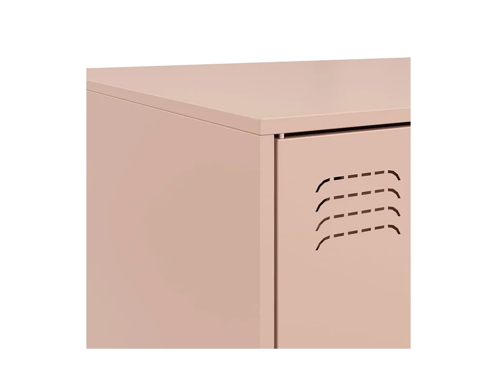 Salontafel 67x50x44 cm staal roze