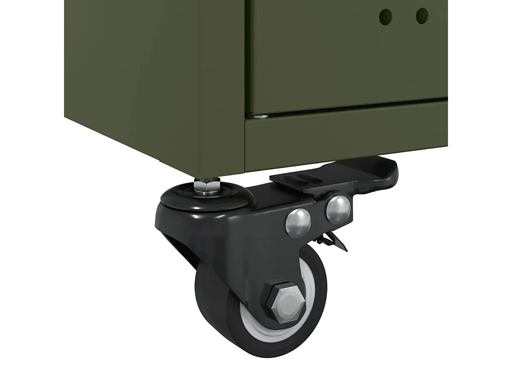 Mesa de centro acero laminado en frío verde oliva 68x50x43,5 cm