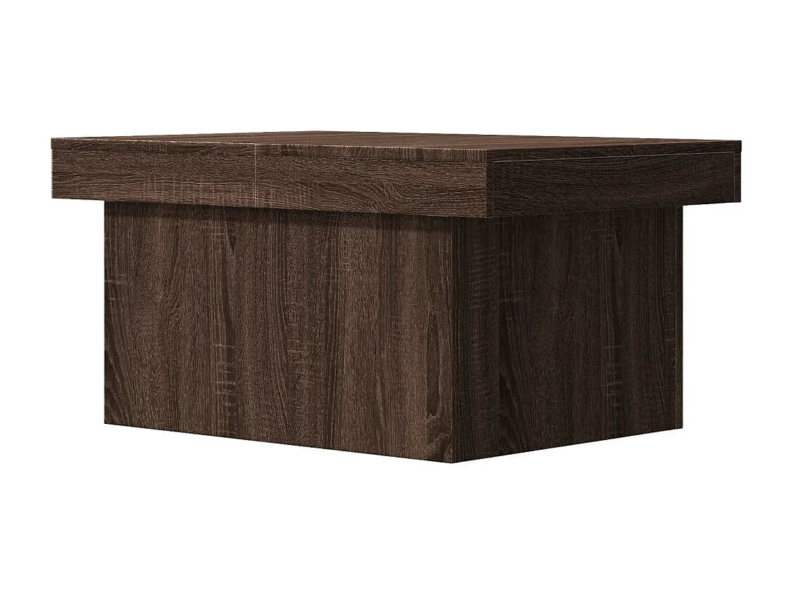 Table basse chêne marron 80x55x40 cm bois d'ingénierie