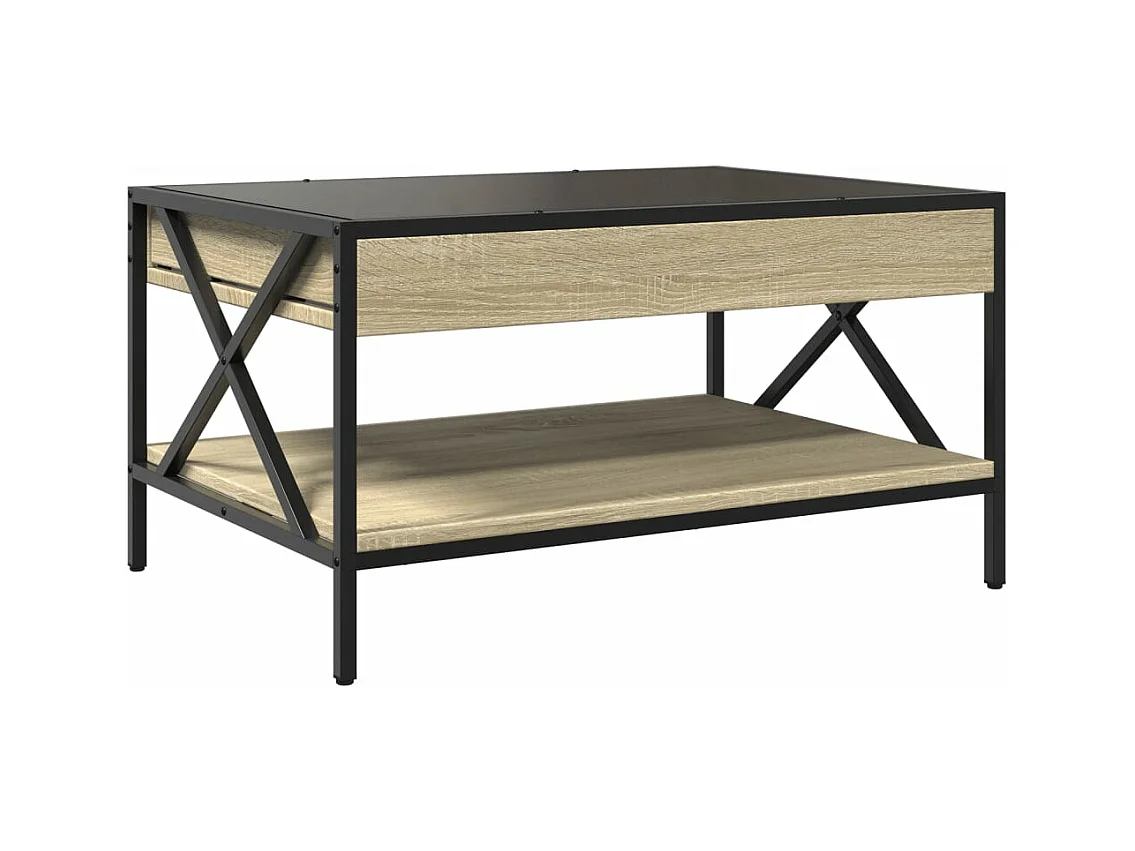 Table basse avec LED infini chêne sonoma 70x50x38 cm