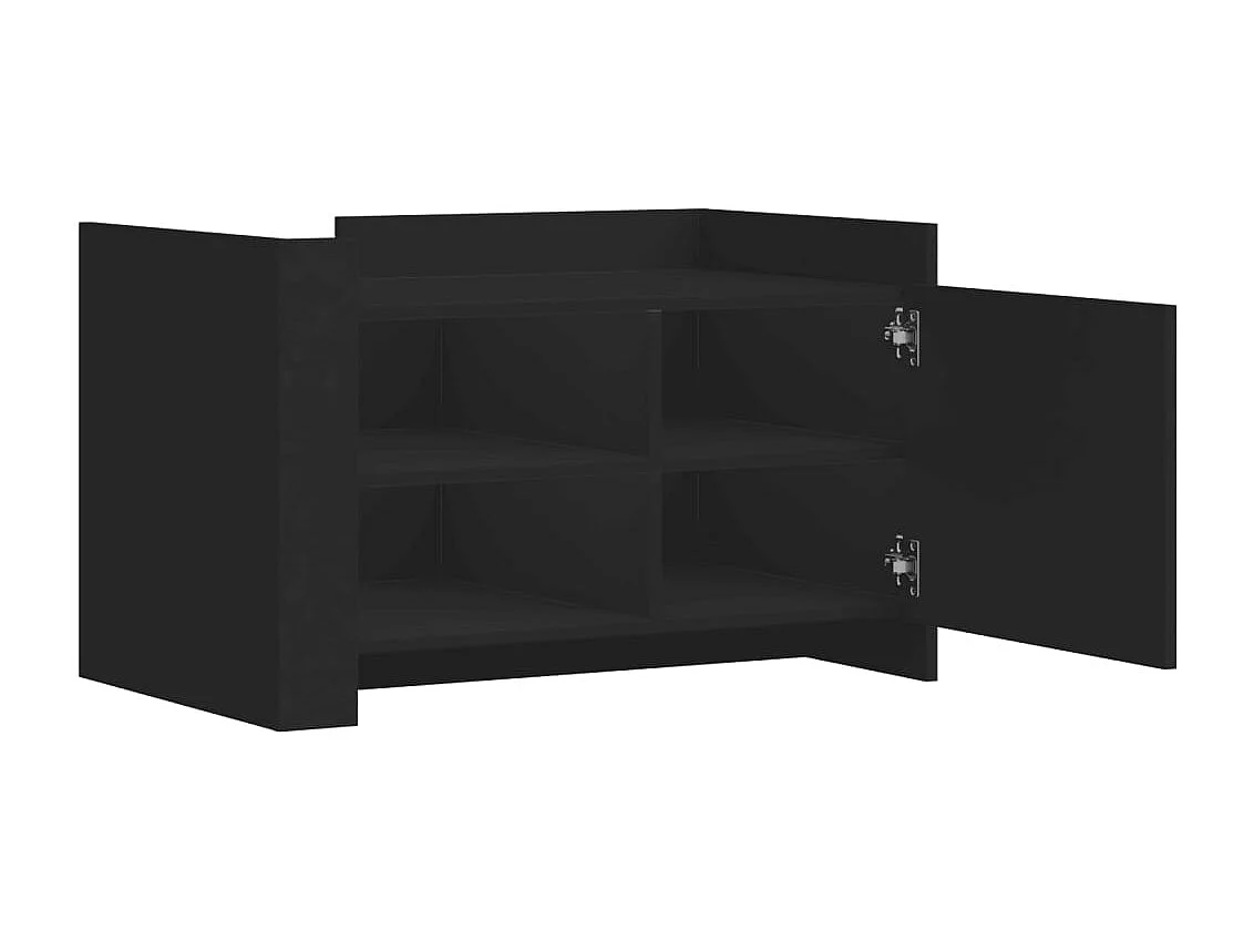 Salontafel 80x50x50 cm bewerkt hout zwart