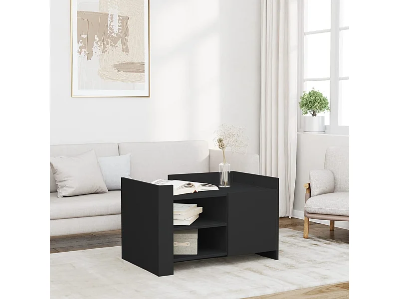 Mesa de centro 80x50x50 cm derivados de madeira preto